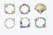 Seafaring Serenity Nautical Elements, a Decorative Illustration by Kaleidokika (Thumbnail 3 of 6)