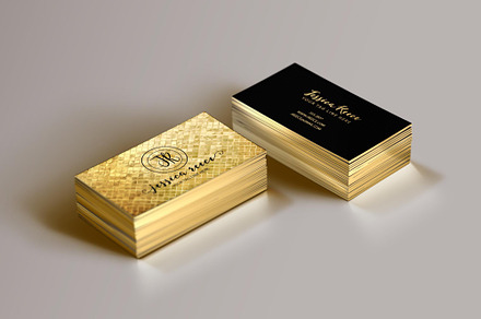 Gold Foil Business Card Template, a Business Card Template by oakstdesignstudio