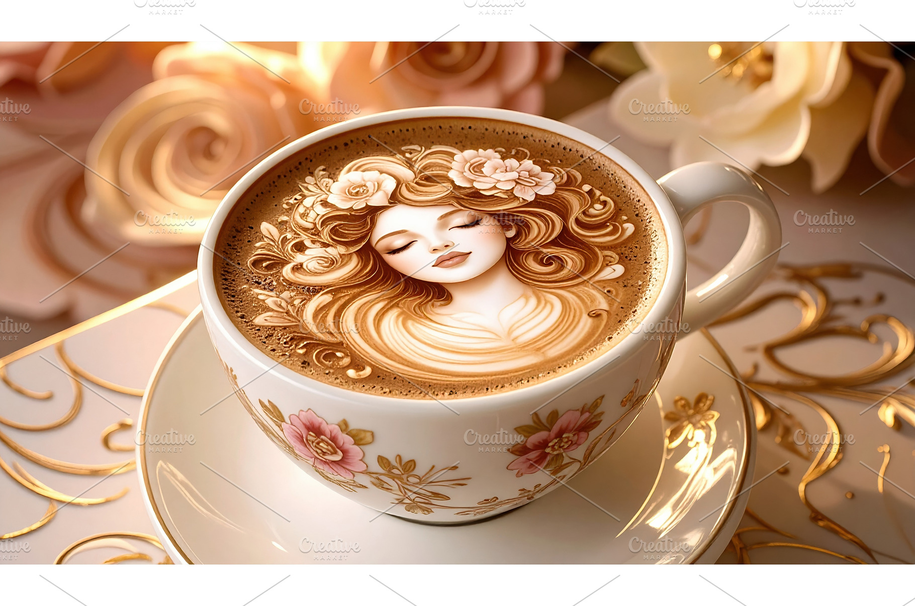 A cappuccino with an artistic female, an Arts & Entertainment Photo by Igor Tichonow