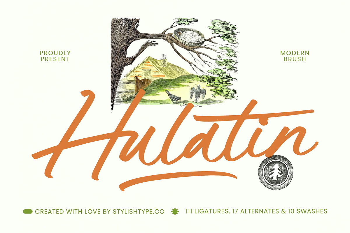 Hulatin Modern Brush Script, a Script Font by stylishtype.co (Photo 1 of 20)