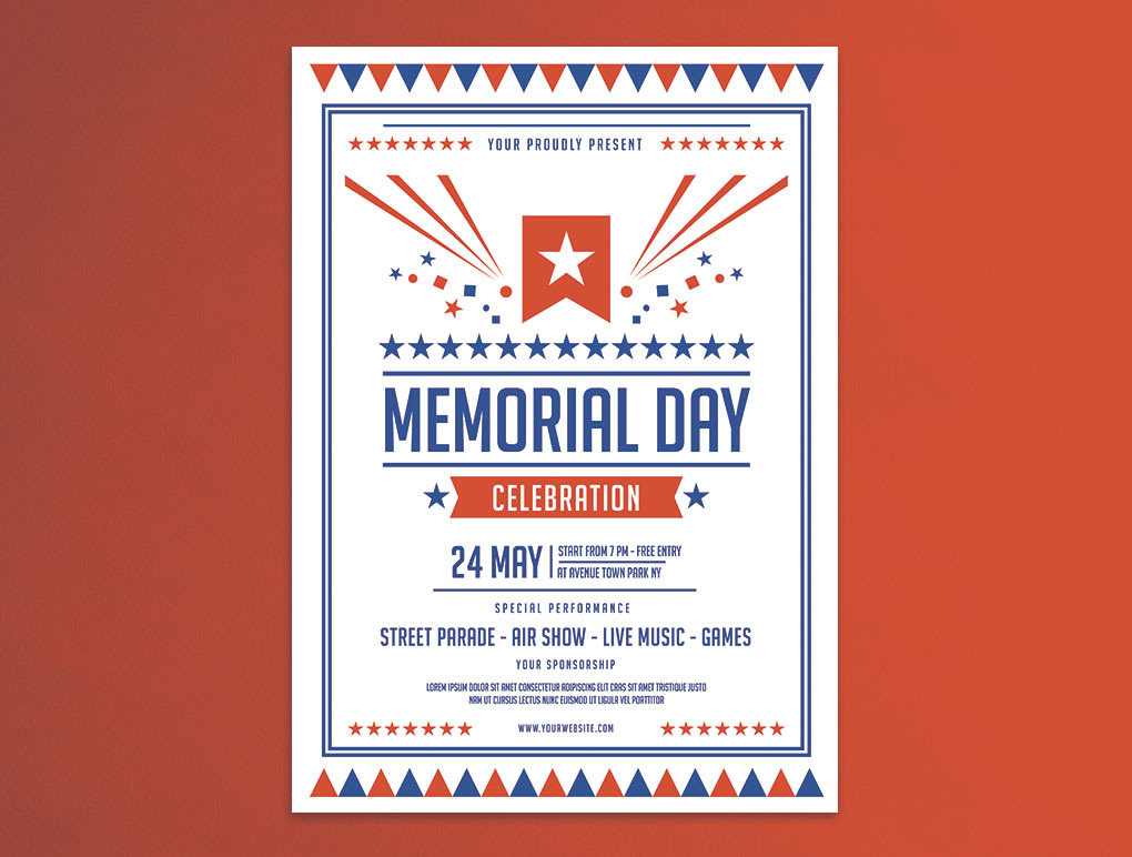 Memorial Day flyer, a Flyer Template by AdamHasan