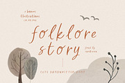 Folklore Story - Cute Font (+BONUS), a Font by Sarid Ezra (Thumbnail 1 of 9)