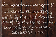 Wisdom Merry, a Script Font by Aldedesign (Thumbnail 6 of 6)