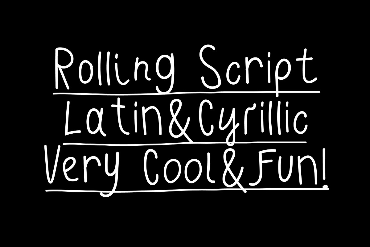 Rolling Script, a Script Font by Here FF