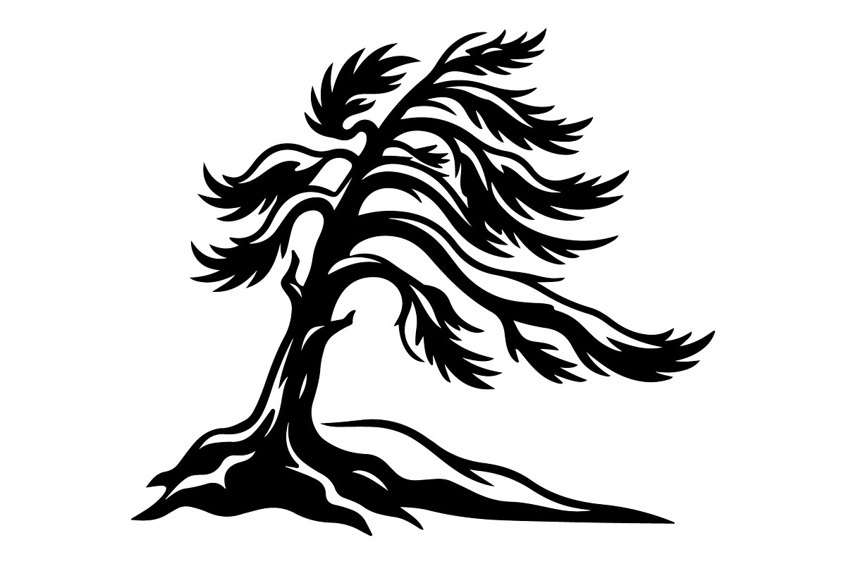 Windblown Tree Silhouette, an Object Graphic by Gfx_Store (Photo 12 of 16)