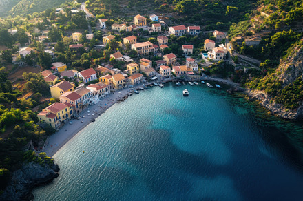 Stunning aerial view of Assos in Kef, a Photo by Iftikhar Alam