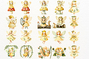 Watercolor Yellow Fairy Clipart, an Animal Illustration by Nicolle's Colorful Art (Thumbnail 6 of 9)