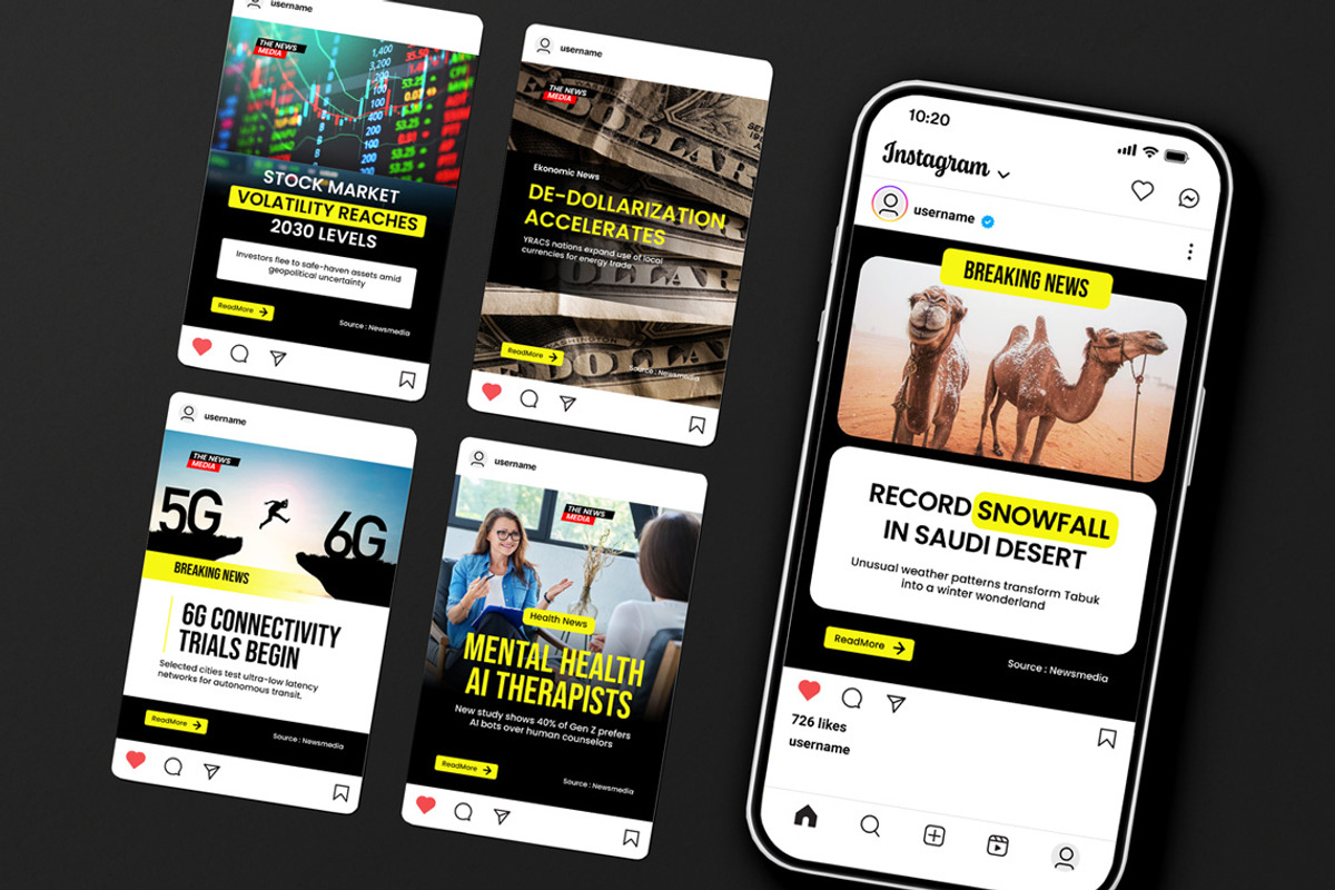 News Headline Social Media - Canva, a Social Media Template by Jiwstudio (Photo 4 of 4)