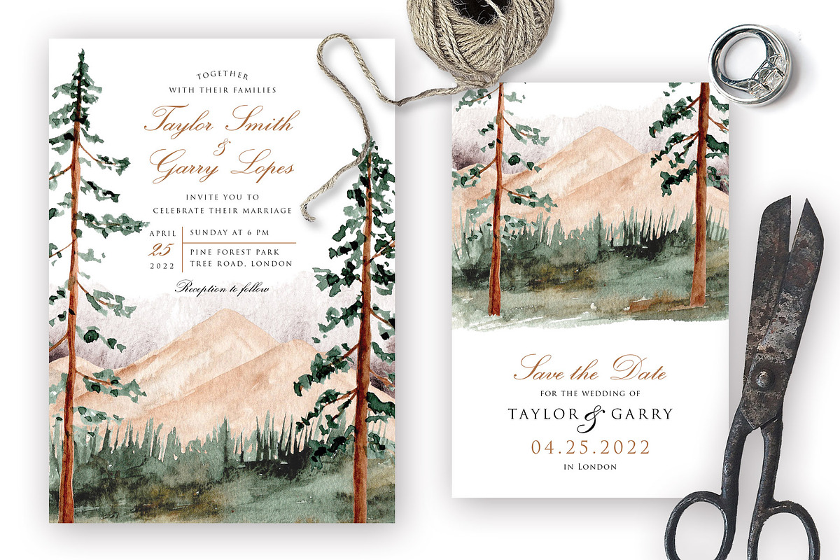 Mountain View - Wedding Suite, an Invitation Template by wulano (Photo 2 of 6)