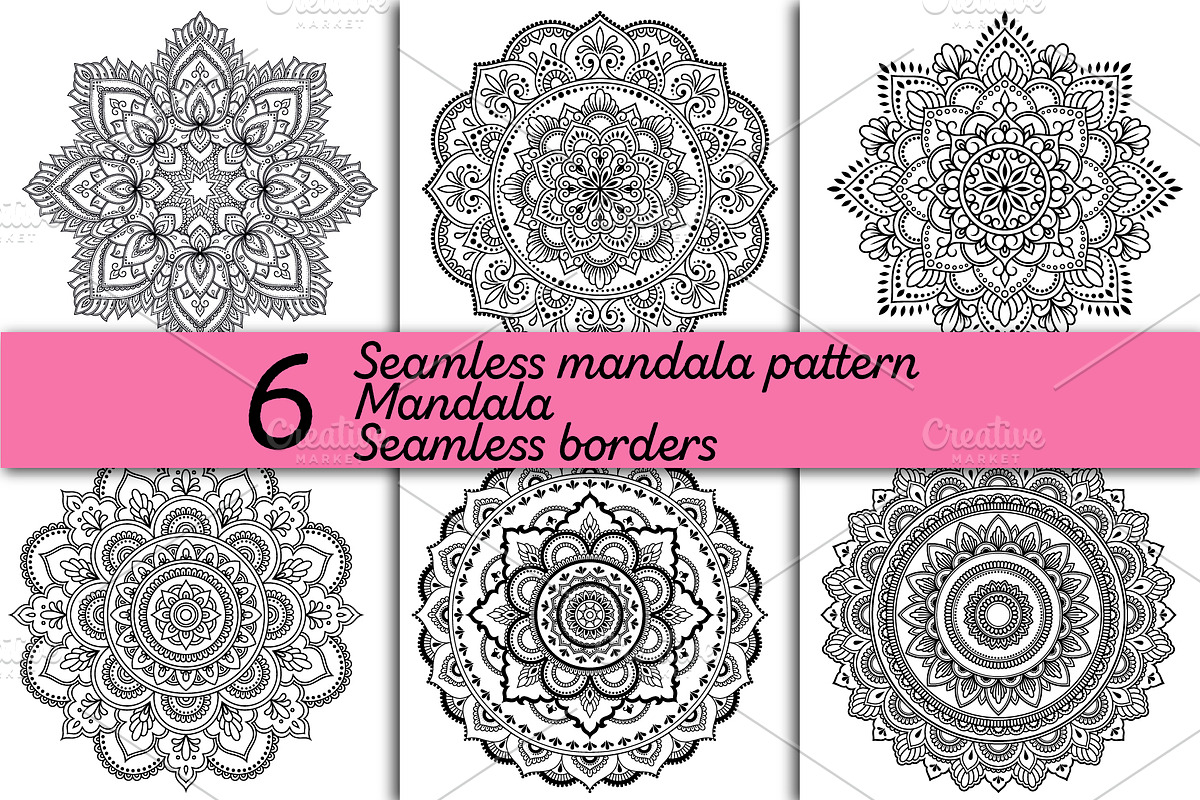 Seamless patterns and mandalas, a Pattern Graphic by Katika Shop (Photo 2 of 9)
