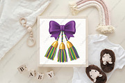 Coquette Tassel Mardi Gras PNG, an Illustration by CraftArtStudio (Thumbnail 4 of 4)