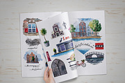 Amsterdam houses and details., an Illustration by fiolika (Thumbnail 2 of 9)