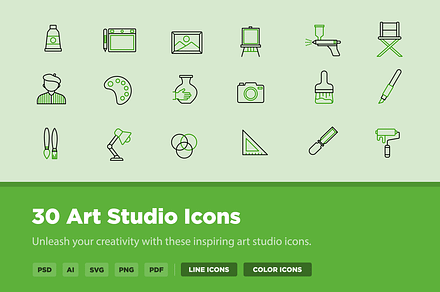 30 Art Studio Icons
