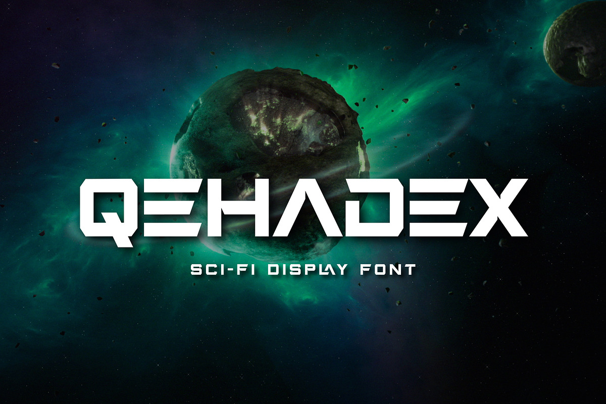 Qehadex Futuristic Modern Display Fo, a Sans Serif Font by UICreative (Photo 3 of 5)