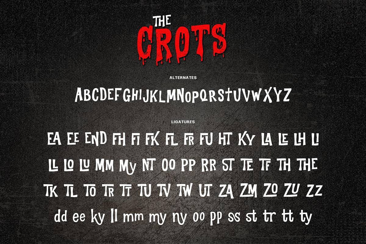 The Crots Typeface, a Script Font by alit design (Photo 9 of 15)