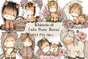 Cute Pony Horse Clipart, an Animal Illustration by Creative Art