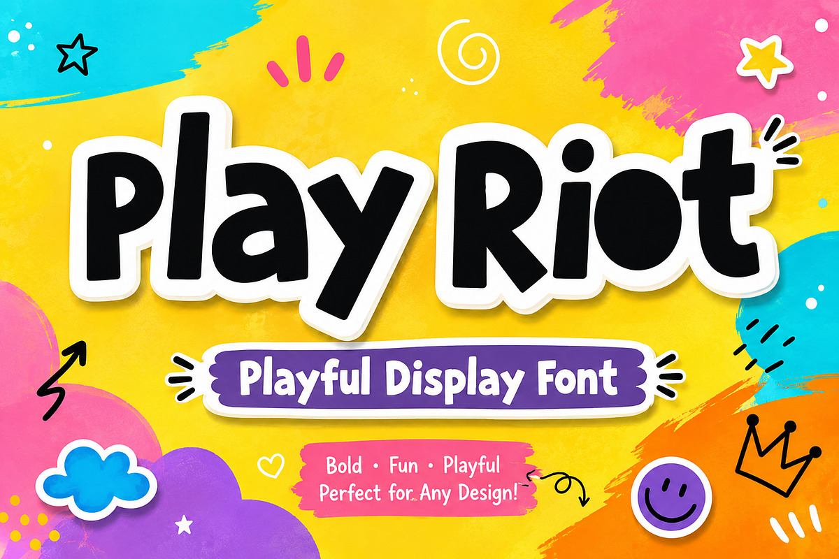 Play Riot, a Slab Serif Font by Wow Magic (Photo 1 of 6)