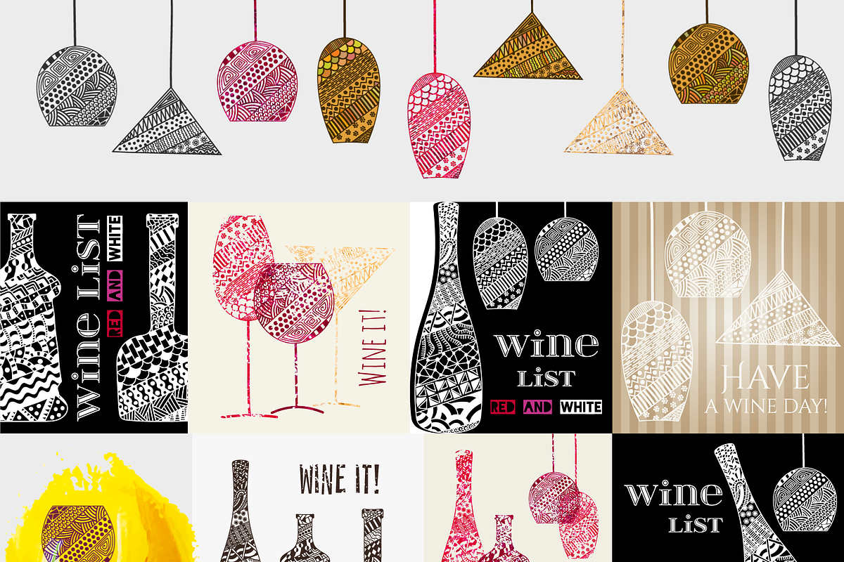 Wine list collection, a Decorative Illustration by ekmelica (Photo 4 of 5)