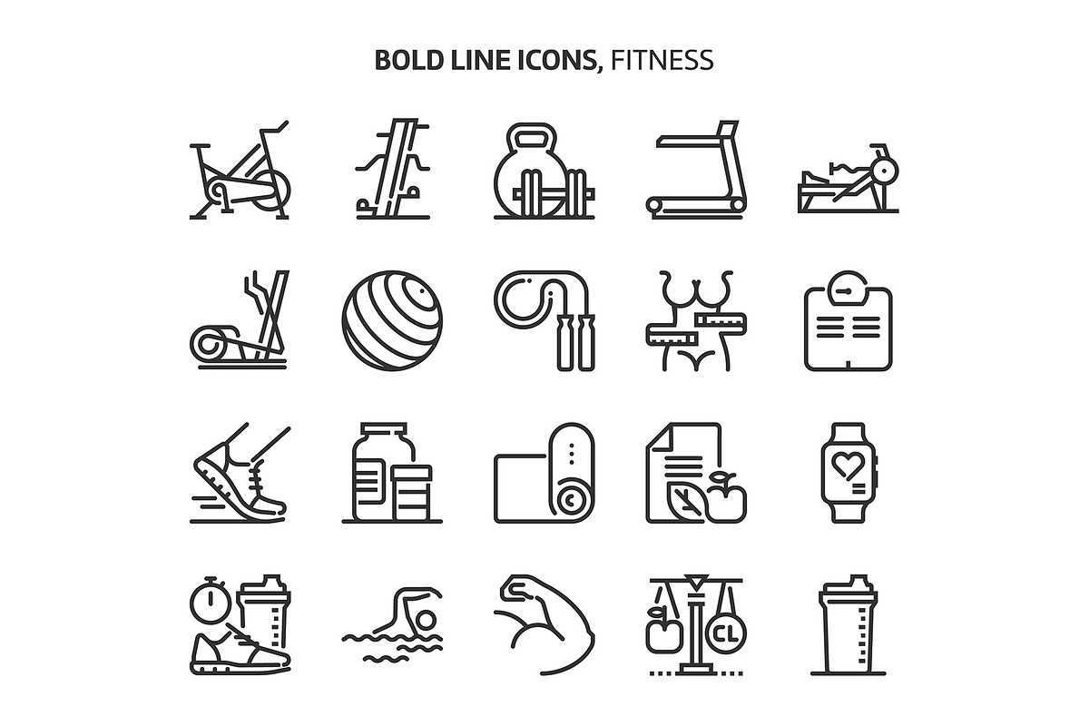 Bold Line Icons, an Outline Icon by Howcolour (Photo 53 of 151)