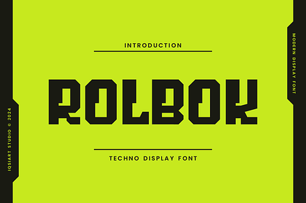 Rolbok - Techno Font, a Sans Serif Font by Iqsiart Studio