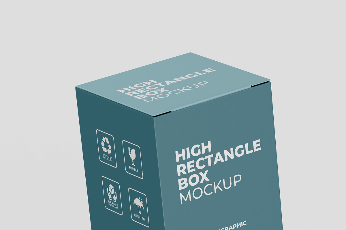High Rectangle Box Mockup - 6 views, a Packaging Mockup by Illusiongraphic (Photo 13 of 19)
