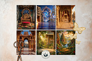 Hindu Mythology Temple Backdrops, a Decorative Illustration by ThatsDesignArt (Thumbnail 6 of 14)
