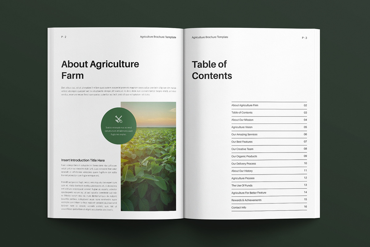 Agriculture Brochure Template, a Brochure Template by E-Type (Photo 2 of 7)