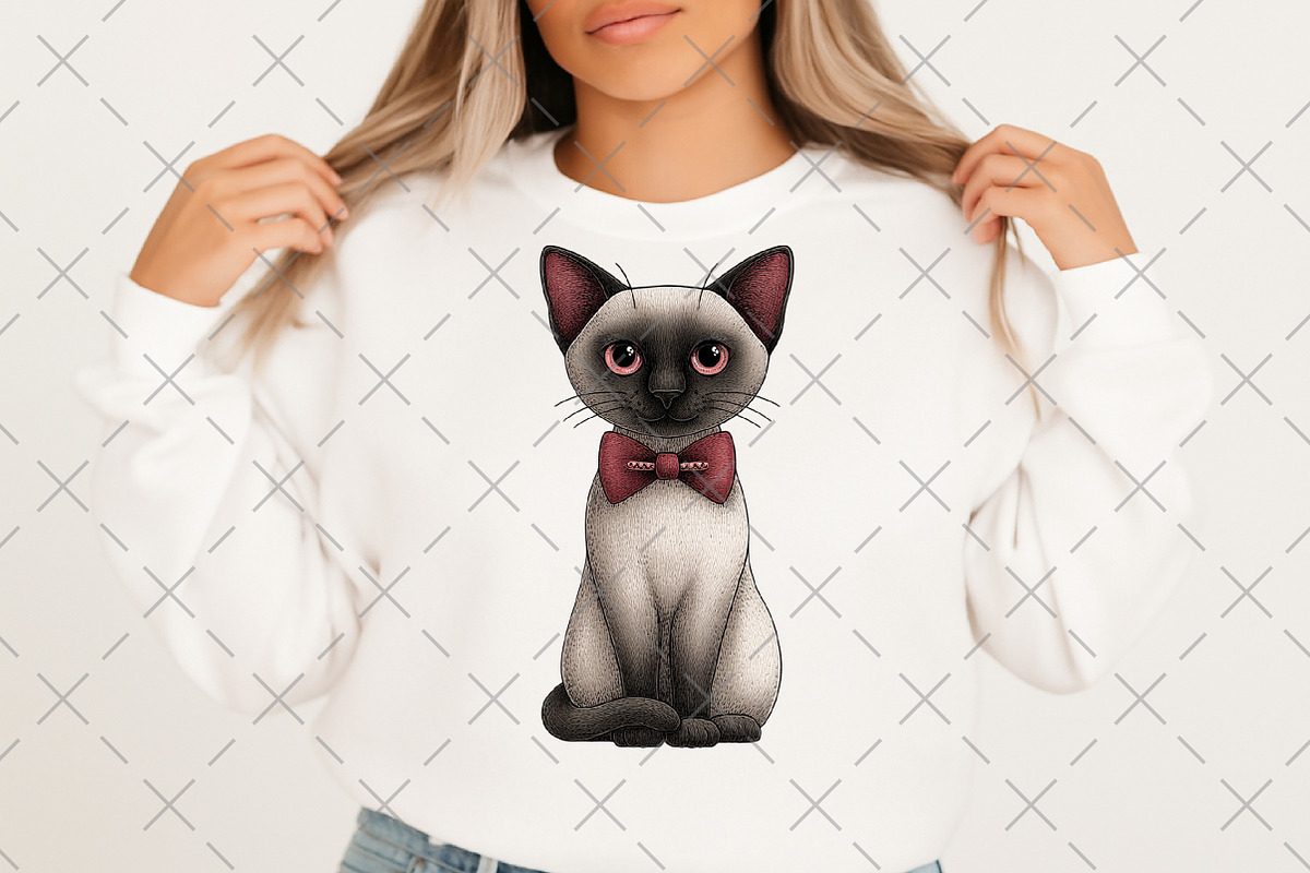 Whimsical Cat PNG, an Illustration by Craft Nest (Photo 2 of 6)