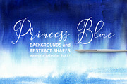 Blue Watercolor Set, a Texture Graphic by LeiaSW (Thumbnail 1 of 7)