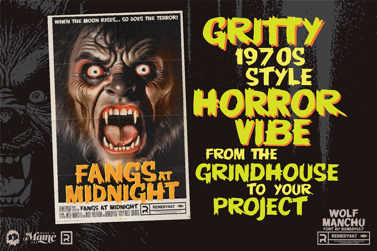 Wolf Manchu - Layered Horror Font, a Font by Remedy667 (Photo 3 of 7)