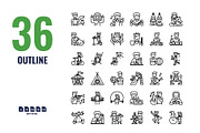 144 Kid Hobbies Icon Set, an Outline Icon by Foxyard studio (Thumbnail 3 of 6)