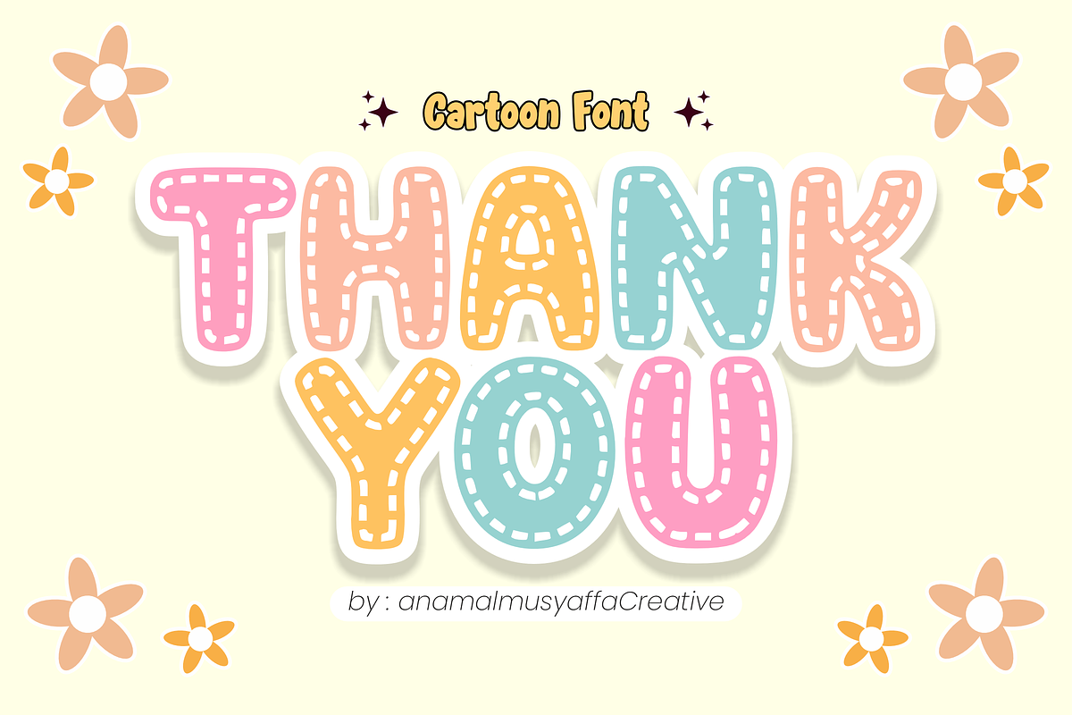 Cute Stitch - Display Font Types, a Font by KiddoGlyphs Studio (Photo 3 of 3)