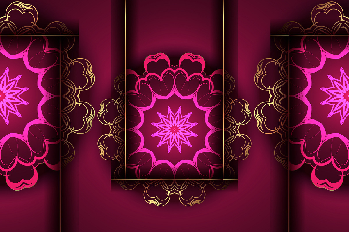 Mandala Oriental Floral art Bundle, a Background Graphic by NJ Himel (Photo 85 of 97)