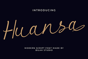 Huansa Modern Script Font