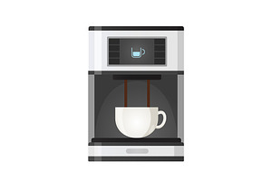 Coffee Machine Vector Illustration