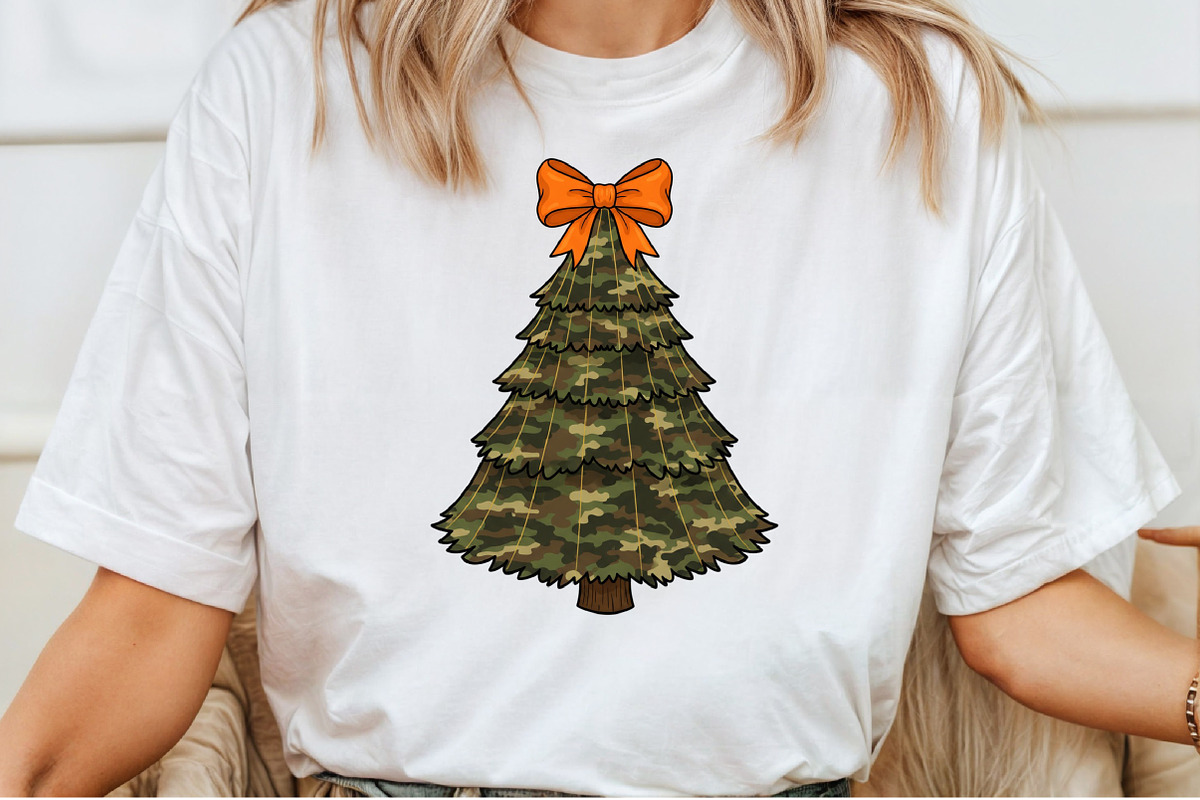 Coquette Camo Tree Glitter Christmas, an Illustration by Craft Nest (Photo 3 of 6)
