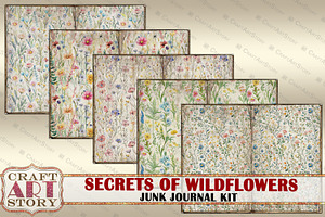 Wildflowers Junk Journal Pages