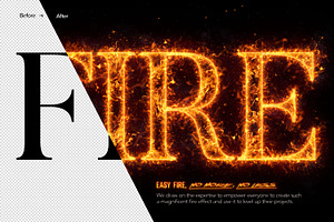 Hyper Fiery Fire Photoshop Action