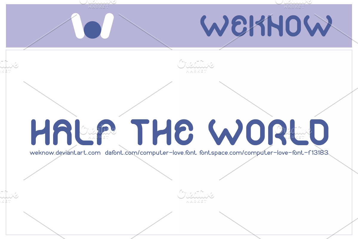 computer love font preview 3