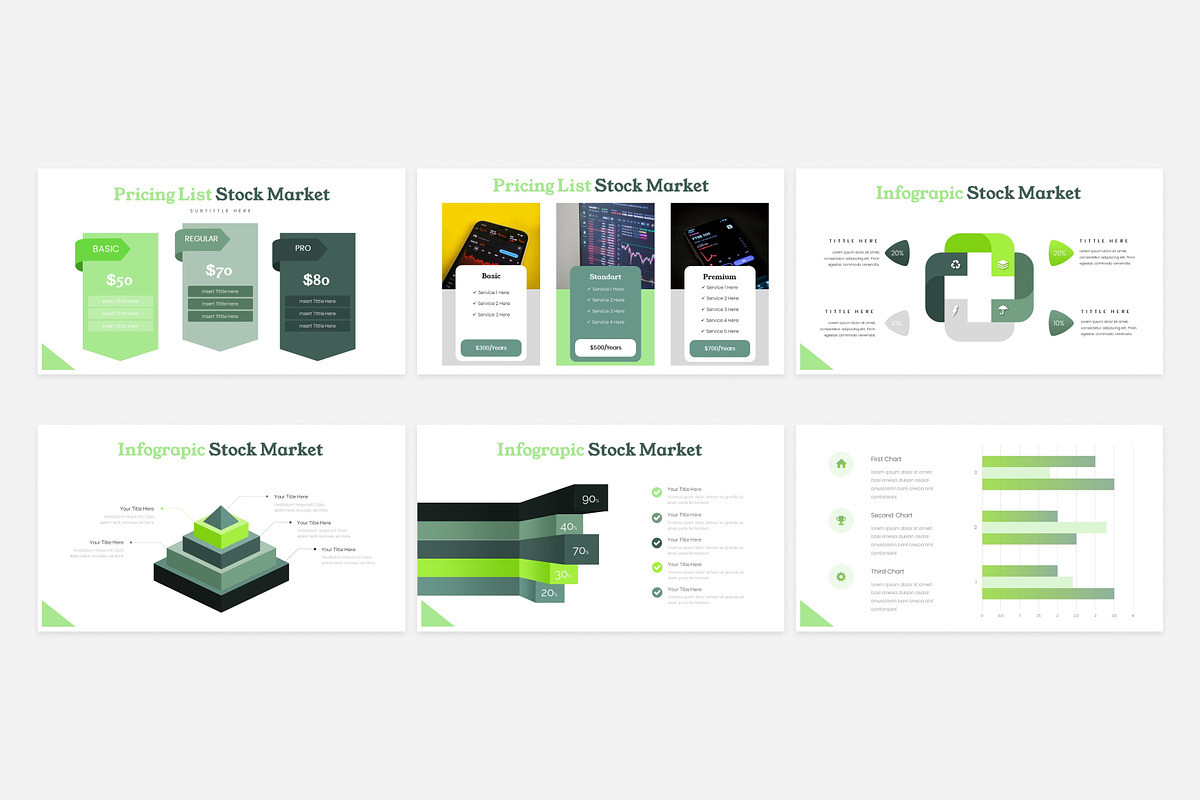 Market Stock - Presentation Template, a Templates & Theme by Eklip Studio (Photo 4 of 5)