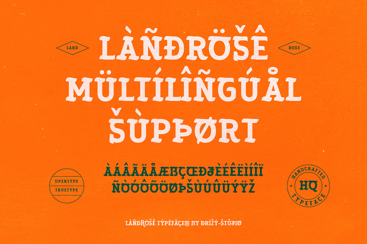 Landrose – Caligraphic Display Serif, a Serif Font by Drizy (Photo 6 of 10)