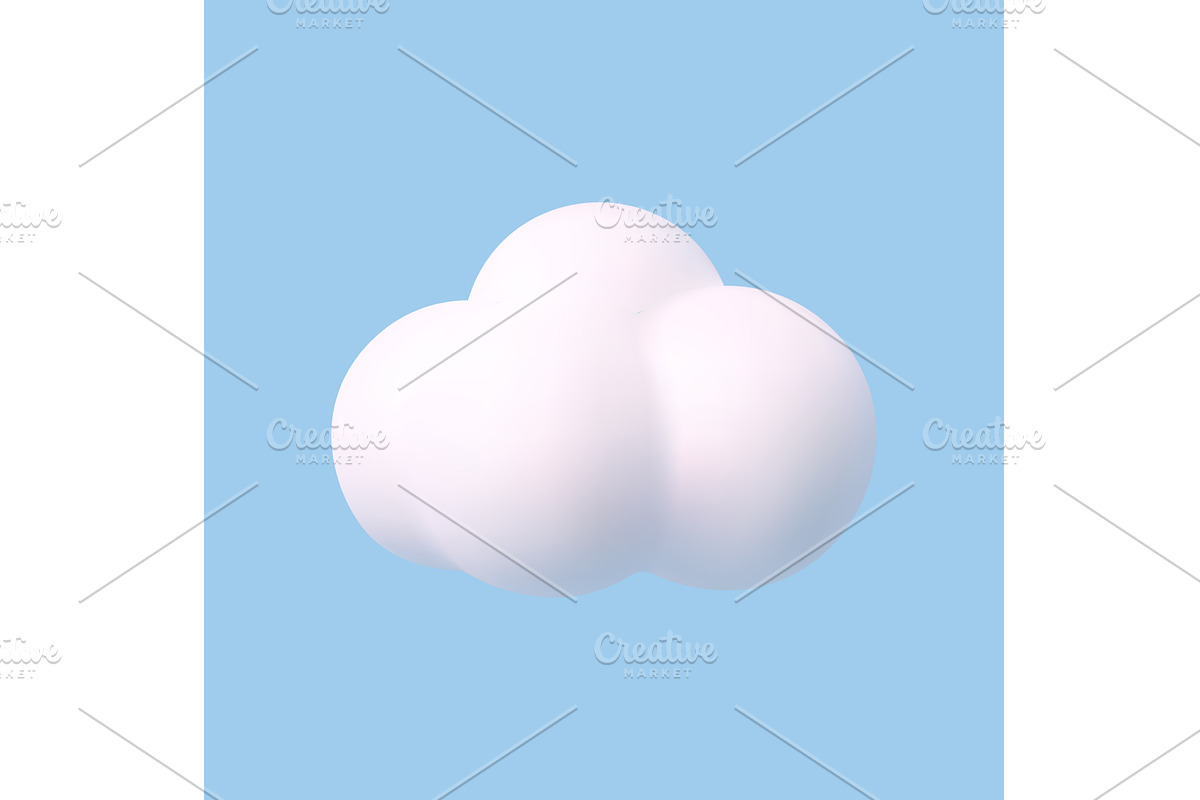 3d .simple clouds, an Object Illustration by ModVector