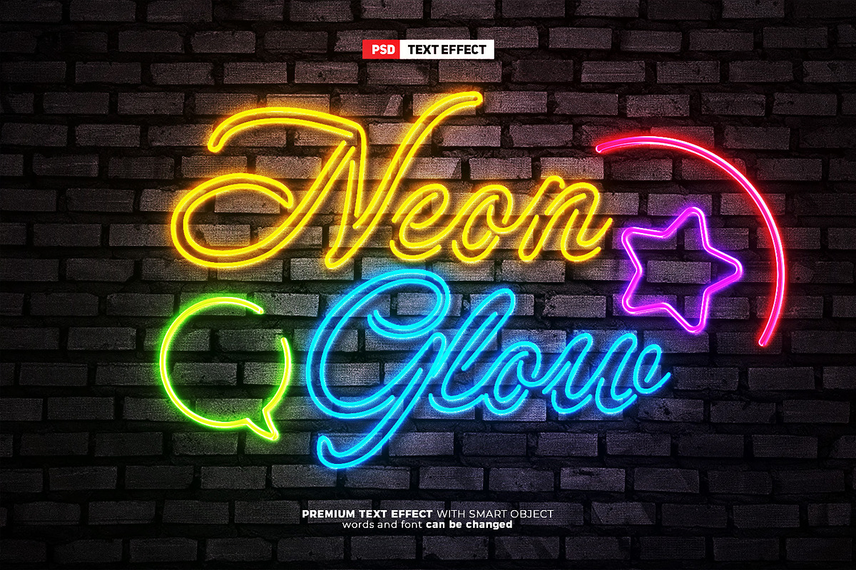 Colorful Neon Glow Text Effect, a Layer Style Add-On by Agung Kreatif