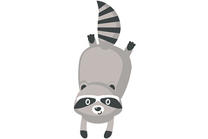 Funny raccoon cute animal vector, an Animal Illustration by SiberianArt