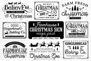 Farmhouse Christmas Sign Mega Pack