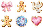 Christmas Cookies Sublimation Clipar, an Illustration by CraftArtStudio (Thumbnail 3 of 6)