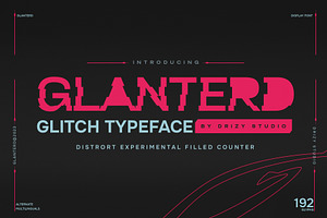 Glanterd - Distort Glitch Font