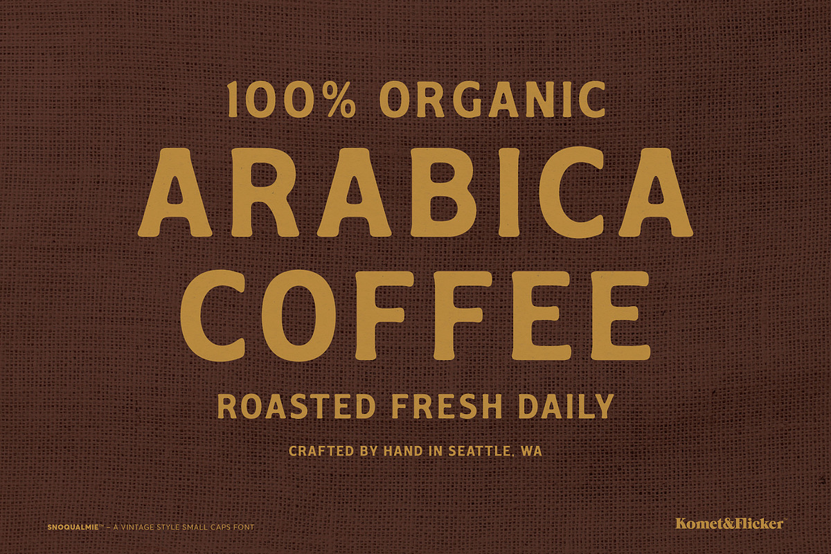 Snoqualmie - A Vintage Style Font, a Serif Font by Komet & Flicker (Photo 12 of 15)