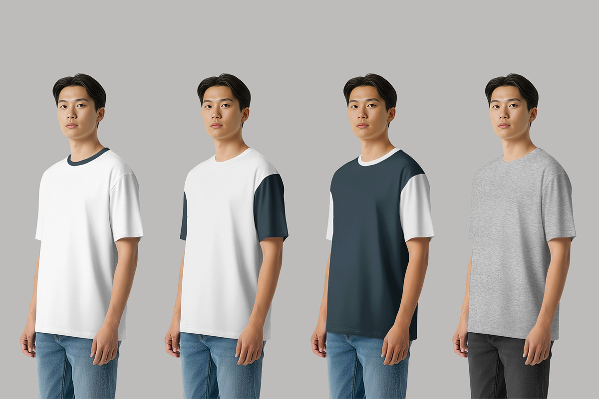 T-Shirt Mockup Asian. Generated Ai, a Shirt Mockup by Grow Design Craft Studio (Photo 3 of 7)
