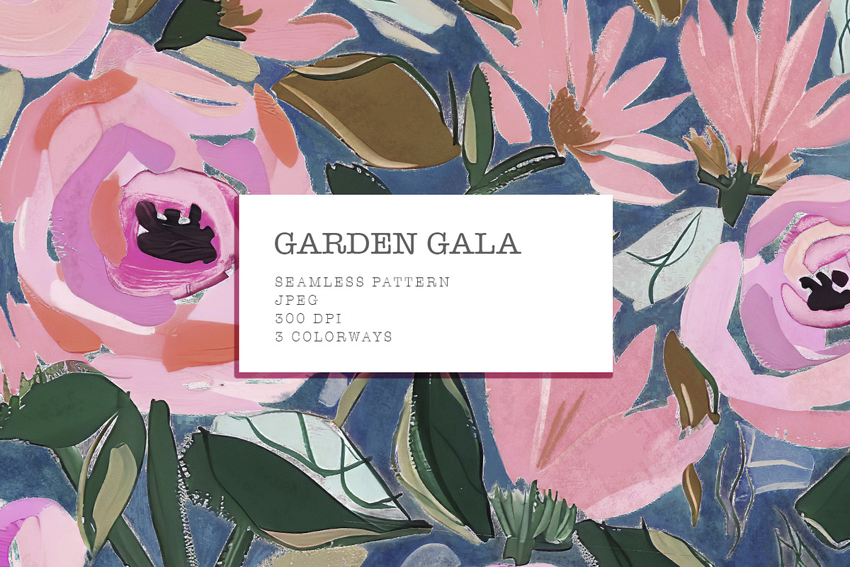 Garden Gala floral pattern, a Pattern Graphic by Katie Lisker (Photo 1 of 5)